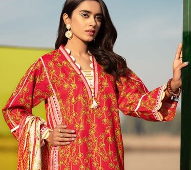3PC Unstitched Printed Lawn Suit With Argan Oil Finish