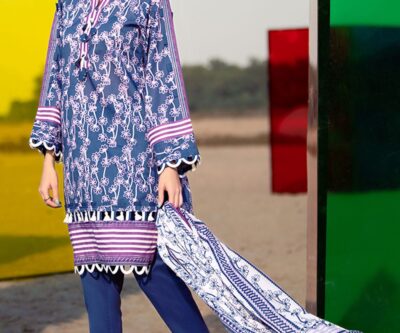 3 PC Unstitched Printed Lawn