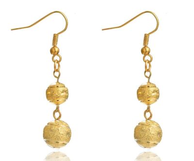 Gold Plated Bead Earrings