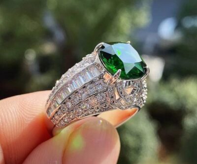 Sterling silver zircon ring